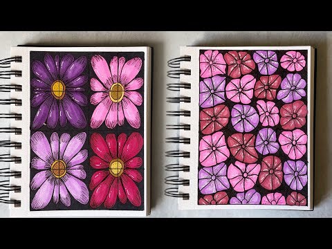 Simple Flower Doodles for Beginners 🌸 | Relaxing & Easy Doodle Art