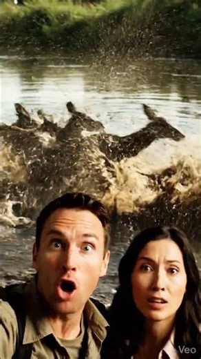 Deer Gets Too Close to the Water… Then This Happens 😳 #cuteanimals