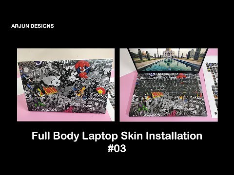 Full body laptop skin installation. Get your precut skins.