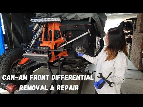 CAN-AM MAVERICK X3 TURBO Front Differential Removal & Repair #BROKEN #DIY #CANAMX3
