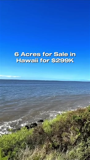 6 Acres for Sale in Hawaii for $299K. #land #hawaii #property #realestate #fyp