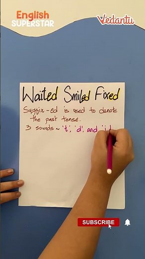Suffix -ed makes 3 sounds (waited, smiled, fixed) | Phonics #english #phonicstraining #earlylearners