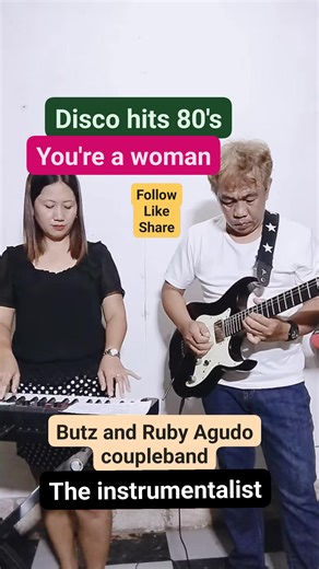 You're a woman-Bad boys blue cover by Butz and Ruby Agudo coupleband guitar instrumental🎸 #highlightseveryone #couple #sharingiscaring #livemusic #MusicIcon #follower #KeepSafeEveryoneAndGodbless #Request #relaxtime #relaxation | Butz Vergara Agudo