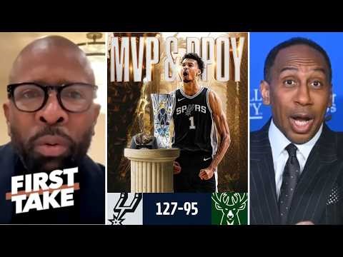 FIRST TAKE | Wemby is going to win it all - Kenny Smith tells Stephen A. on Spurs' 8-game win streak