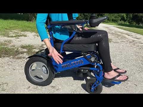 Falcon Power Wheelchair in Gravel and Taller Grass