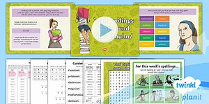 PlanIt Y4 Term 1B W4: 'cian' Word Endings Spelling Pack