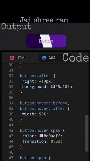 Modern Button Animation Using HTML & CSS 🔥 | Beginner Friendly Tutorial 2025