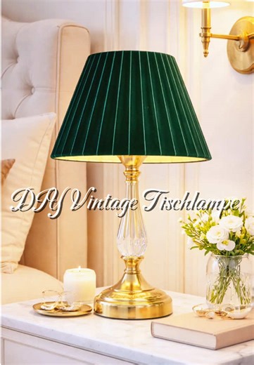 DIY Vintage-Tischlampe aus Samt für dein Zuhause