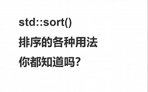sort 的各种用法你都会用吗？
