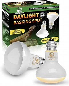 Incandescent Basking Spotlight Bulbs for Reptiles, 100W UVA Daylight Basking Light Bulbs for Bearded Dragon, Turtle, Lizard, Chicken Brooder