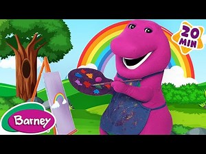Let's Paint the Rainbow | Arts and Crafts for Kids | Barney Nursery Rhymes and Songs