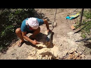 Cavando poço artesiano manual (do inicio ate da água)
