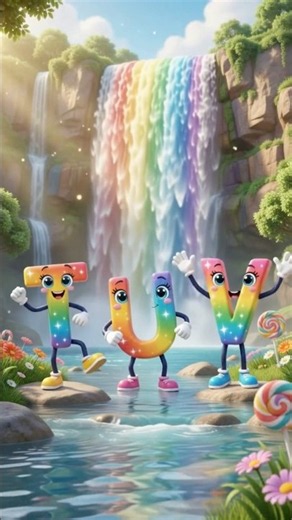 ABC Song A to Z 🌈 Dancing 3D Alphabet for Kids | Learn ABCD