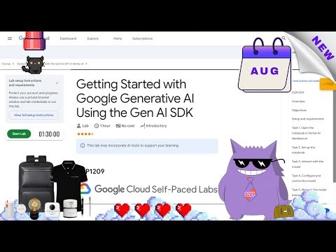Getting Started with Google Generative AI Using the Gen AI SDK| #2025 | #GSP1209 |#qwiklabs |#Solut