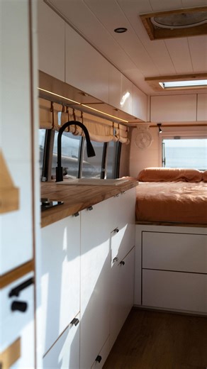 I can’t wait to fall in love with my very own custom camper 💭 Why you still waiting? We offer up to 50k in financing to support you in bringing your camper dreams to life Pictured here is a Toyota Coaster bus conversion we completed earlier in the year We love working in larger vehicles like these. So much room to build in! Australian enquiries are welcome through our website 🌞 | Byron Bay Van Fitouts