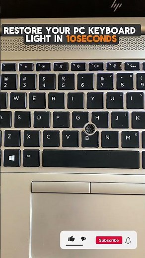 Restore your keyboard backlight in 10 seconds #laptop #laptops