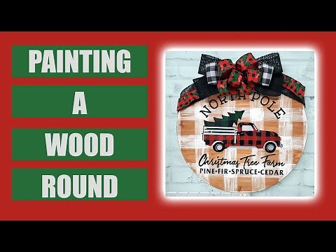 🤔 Want To Know How to Paint a Buffalo Plaid Wood Round ?