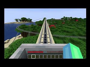 My first Minecraft rollercoaster with the Splinecart mod