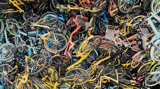 Inside one of China's hidden bike-sharing bicycle graveyards | The Gig is Up