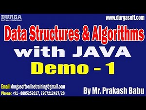 DSA with JAVA tutorials || Demo - 1 || by Mr. Prakash Babu On 11-09-2023 @10PM IST