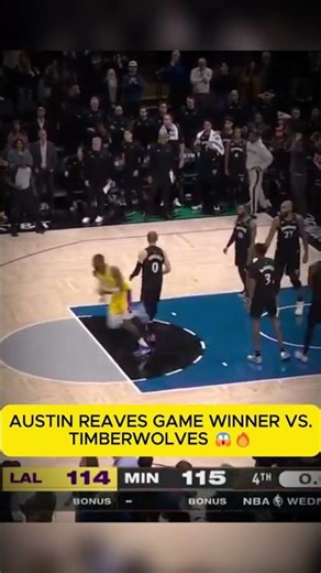 AUSTIN REAVES GAME WINNER vs TIMBERWOLVES 😱🔥#Lakers #AustinReaves #NBA #BasketballHighlights