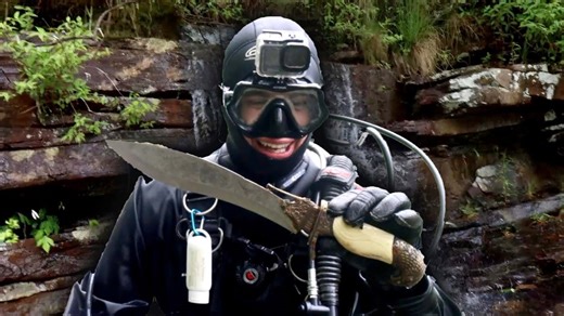 Unbelievable! I was never supposed to find this scuba diving under a waterfall!