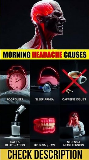 Morning Headaches Every Day? 😖 These 6 Are the Main Causes! Check Description