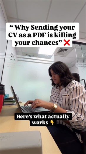 Hr Foradvice on Instagram: "Hi, i am khanak ex KPMG , Tata , Max group recruiter . While sending your CV as a PDF might look professional, it can actually reduce your chances of getting shortlisted—especially with ATS systems and even in direct HR emails. While sharing your CV as an attachment, always prefer a DOC/DOCX format, as it’s easier for ATS to parse, recruiters to edit, search, and comment on, and it significantly improves resume visibility and shortlisting chances. (Resume tips, CV tip