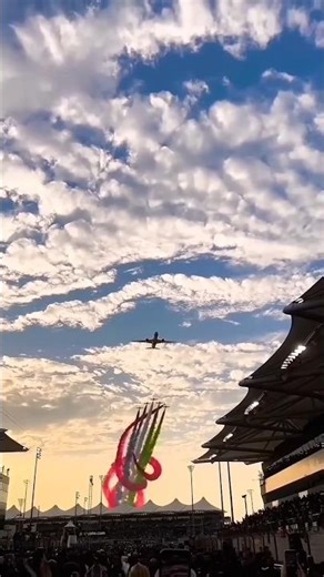 Epic Airshow Smoke Trails Over Stadium – AI Creates