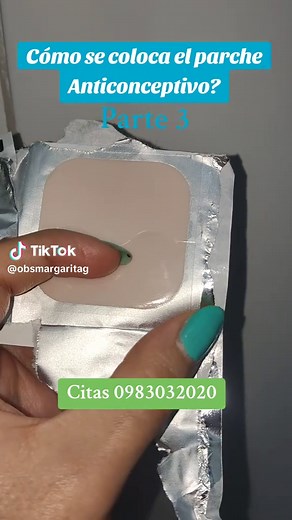 Guía para colocar el parche anticonceptivo correctamente