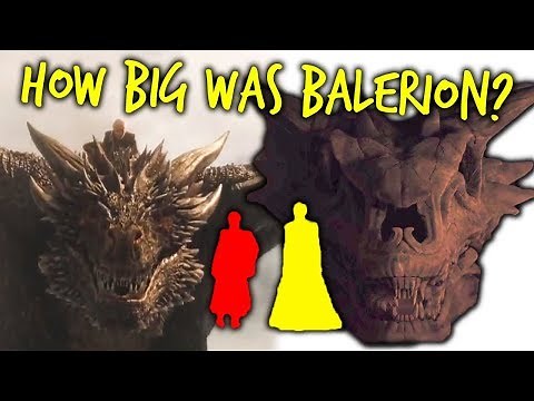 HOW BIG WAS BALERION THE BLACK DREAD? (Game Of Thrones Drogon vs Balerion Explained)