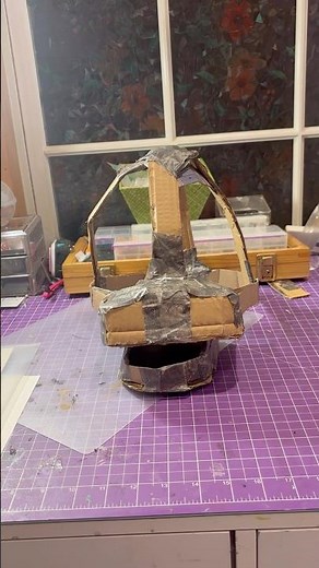 Making a cardboard fursuit head part 1 #therian