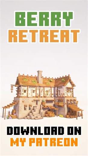 Krio on Instagram: "Berry Retreat 🍓 —————————————— Hey guys, today I made this medieval house called the Berry Retreat. You can use this build in survival worlds! It features a full interior! ⬇️🔗Download it on my Patreon, link in bio! —————————————— For more builds⚒️: 👤-Follow @kriobuilds 📺-Check Out My YouTube 📤-Share The Post —————————————— Information📜: Built By: @kriobuilds Version: Java 1.21.10 ——————————————— Tags🏷️: #minecraft #minecraftbuild #mcbuilds #minecraftideas #minecraftins
