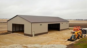 Large farm shop construction