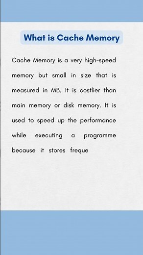 What is cache Memory | Computer Fundamentals |