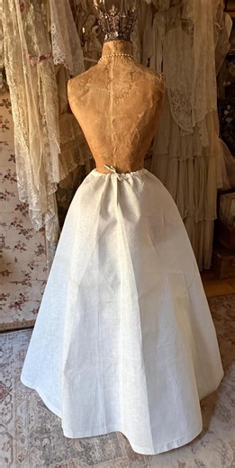 Antique French Stiff Starched Cotton Linen Petticoat - Etsy
