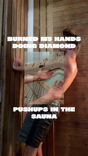 POV: Burned my hands doing diamond pushups in the sauna… 🌊