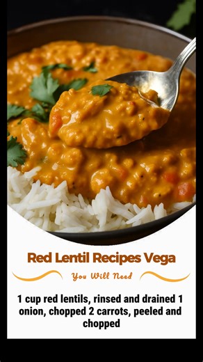 22K views · 53 reactions | Ingredients: 1 cup red lentils, rinsed and drained 1 onion, chopped 2 carrots, peeled and chopped | Vegan & Plant Based Recipes | Facebook