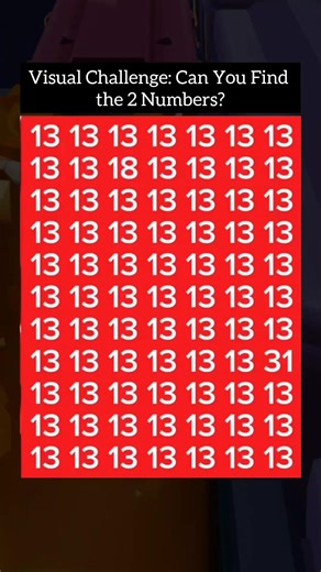 171K views · 4.8K reactions | Visual Challenge: Can You Find the 2 Numbers? #PuzzleTime #BrainTeaser #PuzzleChallenge #MindGames #RiddleMeThis #IQTest #LogicPuzzle #PuzzleFun #BrainWorkout #PuzzleMaster #fblifestyle | Mrs. Good Luck | Facebook