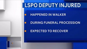LPSO motorcycle deputy hurt during funeral procession in Walker