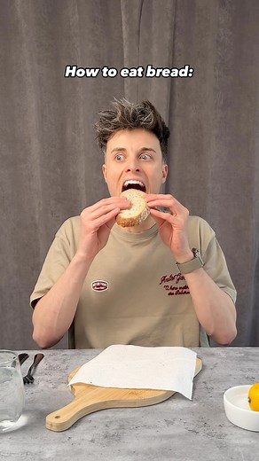 Joe Tasker | this was a loaf-changing experience 🤪🍞 #etiquette #reels #dining #howto #comedy | Instagram