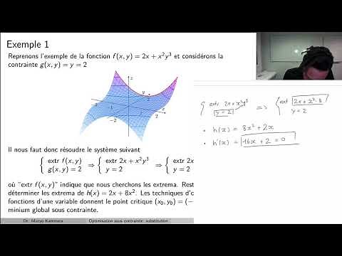 Mathématiques I - Cours 9.1 - Optimisation sous contrainte: méthode de substitution (part I)