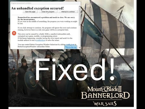 How to fix corrupted save file in Bannerlord with Realistic Battle Mod.