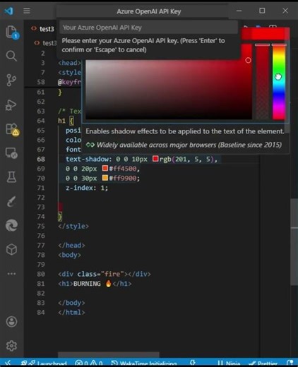 Create a Fire Background Effect with CSS #Shorts