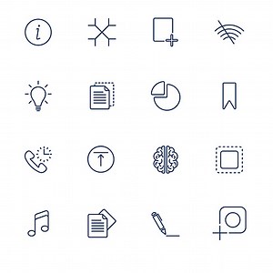 Set mit verschiedenen UI-Symbole