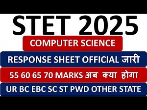 STET 2025 RESPONSE SHEET CUT OFF||COMPUTER TEACHER VACANCY TRE 4.0||TRE 4.0 SEAT COMPUTER