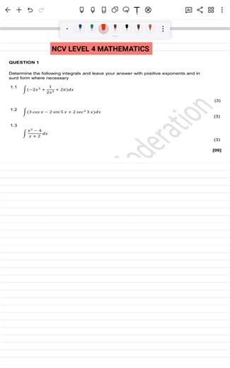 Ncv LEVEL 4 Matemática: Tutorial de Integração