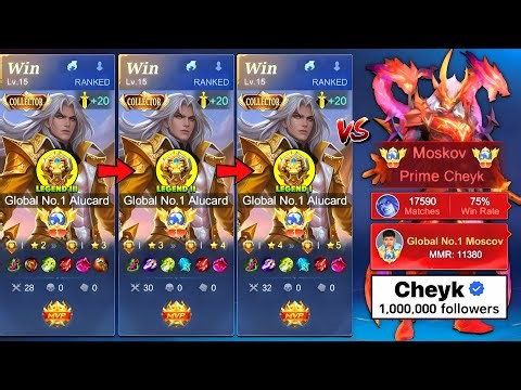 Global Alucard Last Match Before Mythic Solo Rank No Edit - I Met Streamer Pro Player Cheyk! 💀🔥