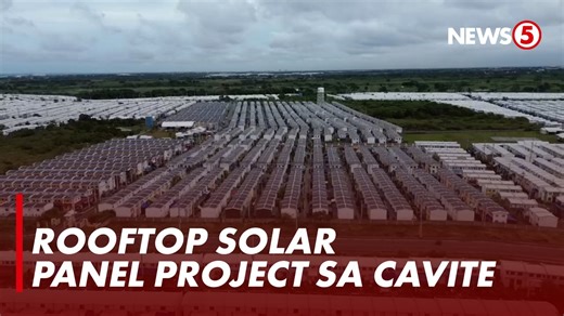 NO LAND WASTED SA ROOFTOP SOLAR PROJECT - PBBM Aerial view sa nasa 1,986 na mga bahay sa Pasinaya Homes sa Naic, Cavite na nalagyan ng rooftop solar panels mula sa NING*NING 6.55 megawatt solar rooftop project. Layon ng proyekto na mapababa nang mahigit 6,200 tolenada ng carbon dioxide emissions sa bansa, at makatulong sa suplay ng kuryente sa Cavite. “I believe that this community in Naic is just the beginning… Imagine what we can do if we replicate this sort of effort in neighboring communitie