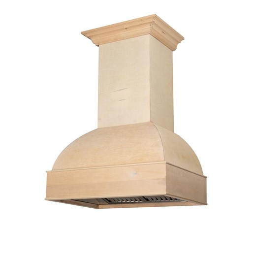 ZLINE Kitchen and Bath 30 in. 700 CFM Ducted Vent Wall Mount Range Hood with Dual Remote Blower in Unfinished Wood 369UF-RD-30 - The Home Depot